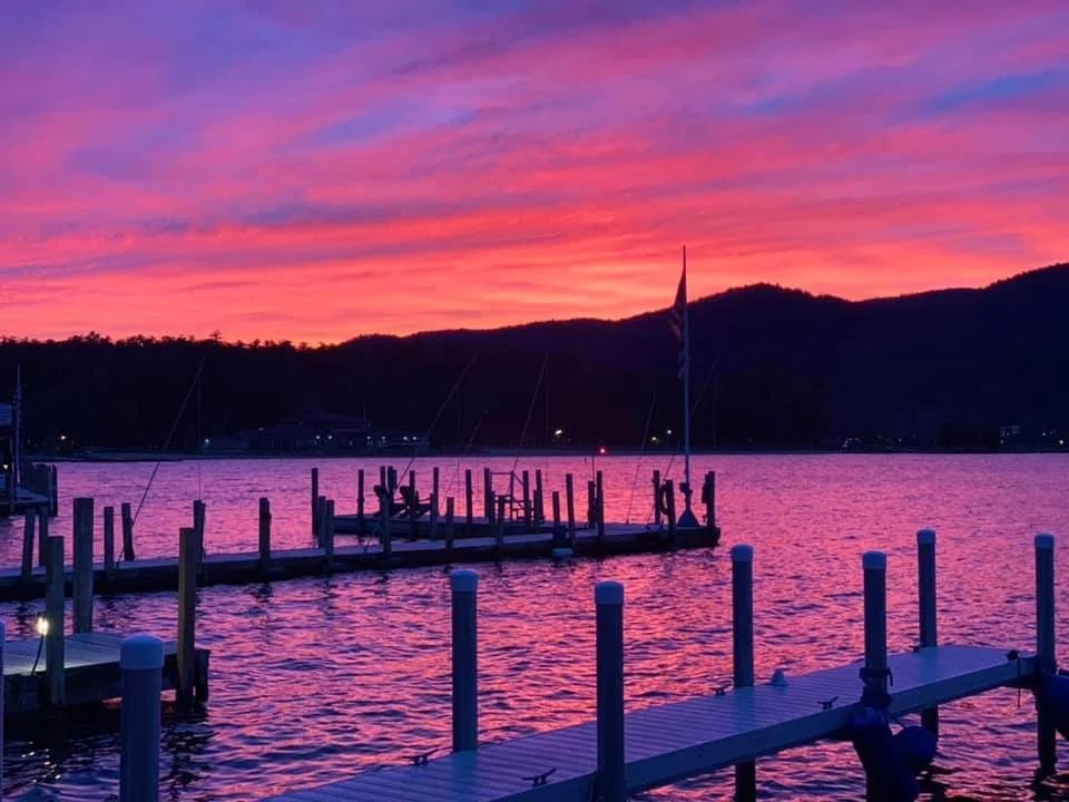 Docks at sunset